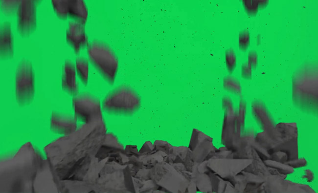 房屋倒塌特效动画视频绿幕素材