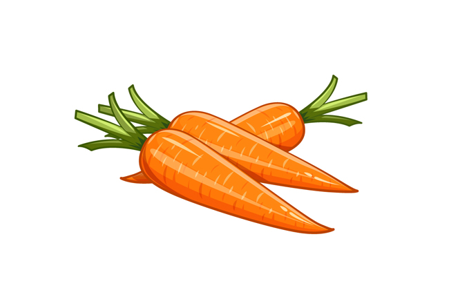 胡萝卜蔬菜元素卡通素材设计