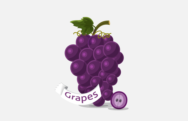 葡萄紫色葡萄水果素材