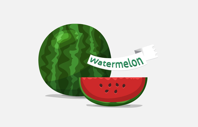 西瓜矢量水果素材