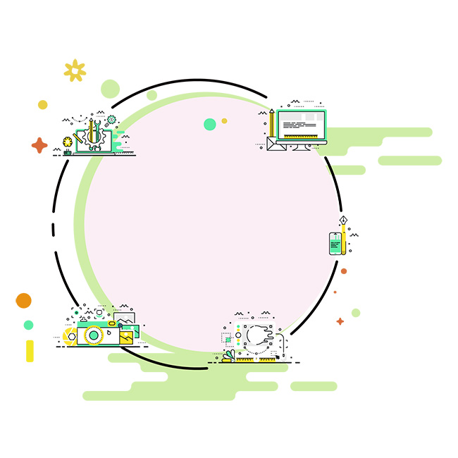 mbe圆圈互联网元素创意UI图标设计