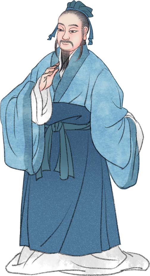 古代谋士手绘动漫形象设计素材
