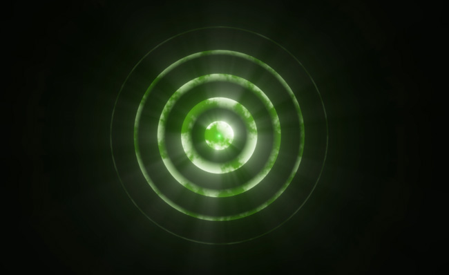 绿色圆圈光环特效动画视频素材