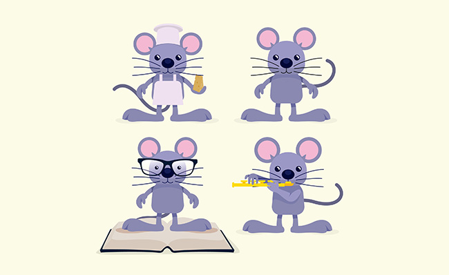 老鼠插画矢量素材
