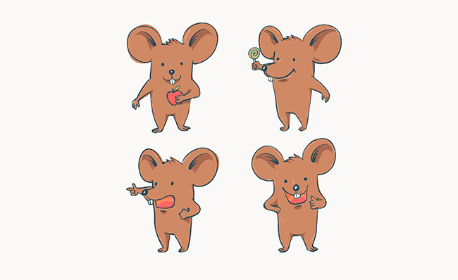 卡通老鼠动漫表情包设计