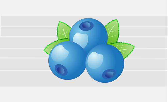 蓝莓卡通水果素材设计