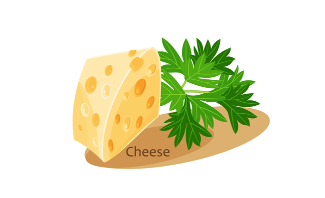 奶酪绿色植物素材矢量