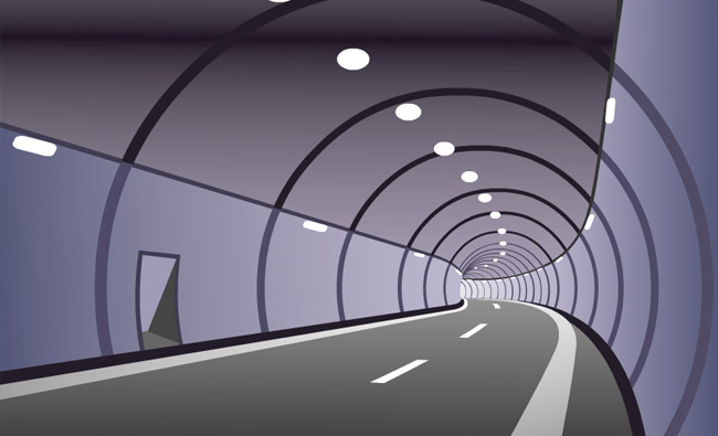 城市交通手绘隧道场景an动画素材