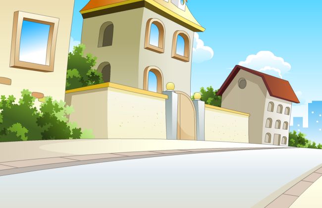 独家小院外面的公路场景设计