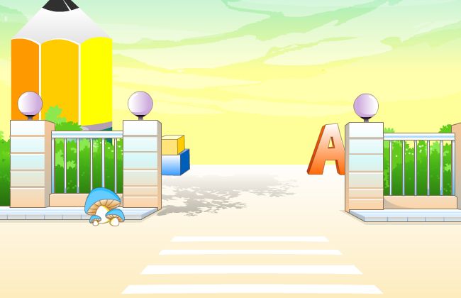 幼儿园大门口动画视频场景设计