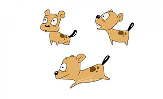 小狗各种动作动画效果素
