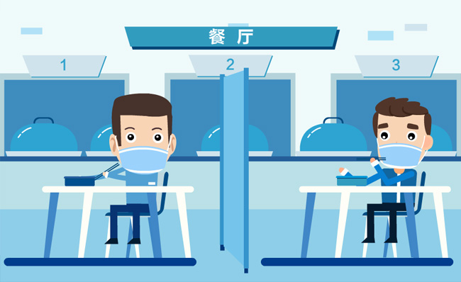 餐饮复工就餐人员应该注意问题MG动画短片素材