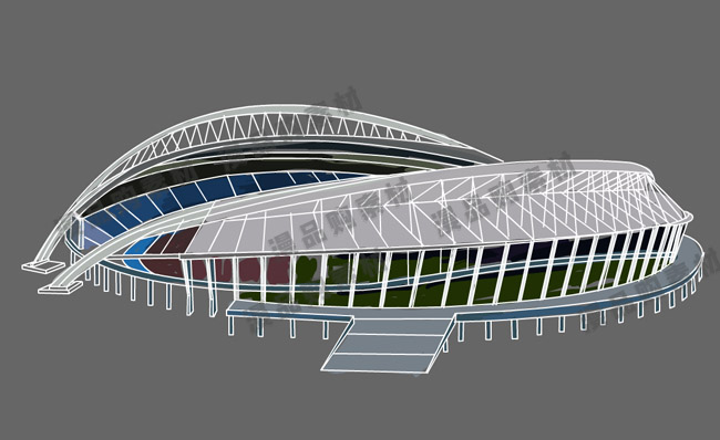 重庆涪陵奥体中心体育馆建筑背景造型设计