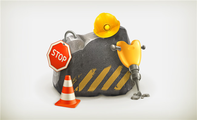 道路路障元素矢量标识