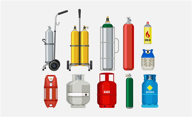 固体液体气体煤气罐元素矢量素材图片