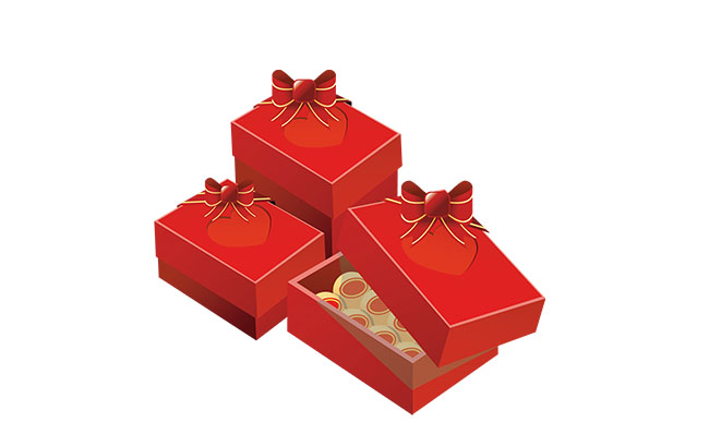红色中秋月饼礼物包装盒子素材下载