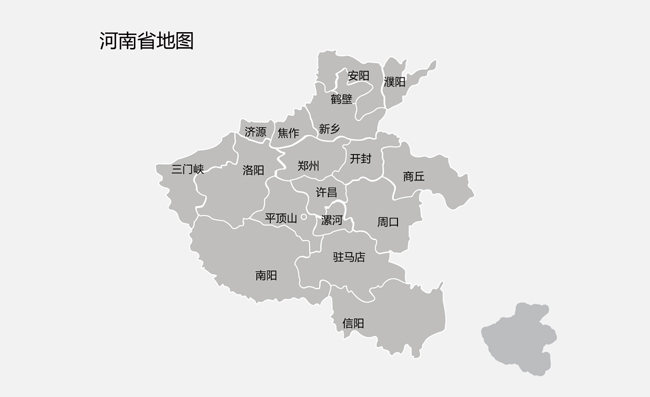 河南省简易地图素材矢量