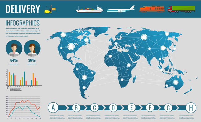 交通运输世界地图图标图片