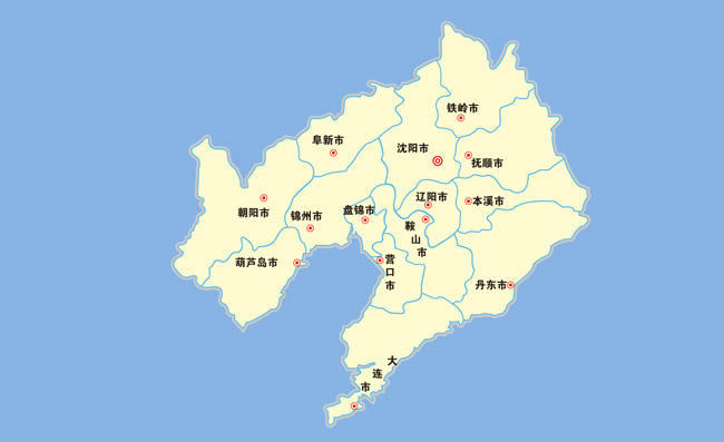 辽宁省简易矢量地图