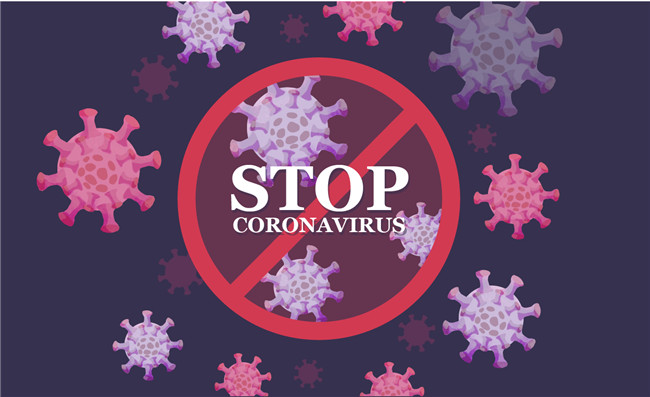 阻止病毒传播卡通海报矢量图