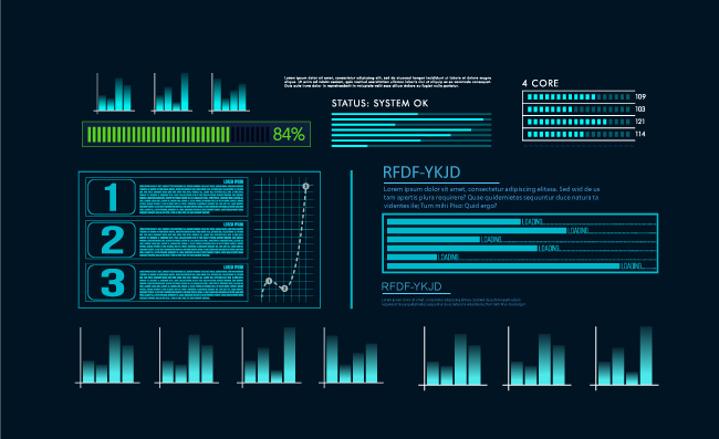 大数据可视化界面信息图表