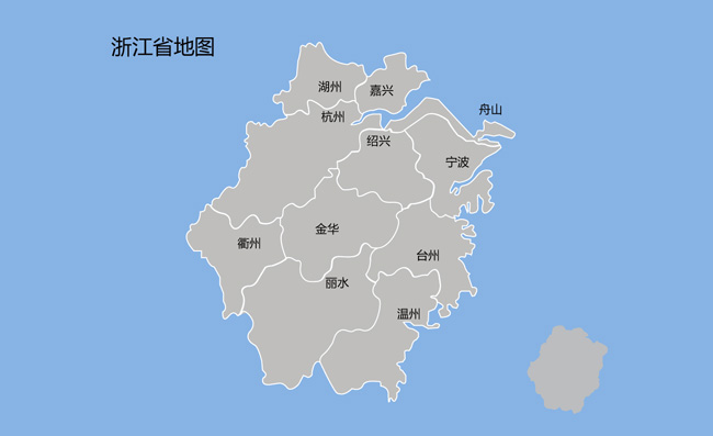 浙江省矢量地图