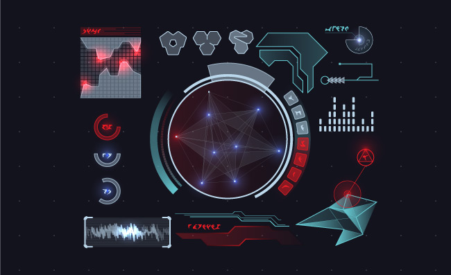 机器科技几何空间图表元素素材