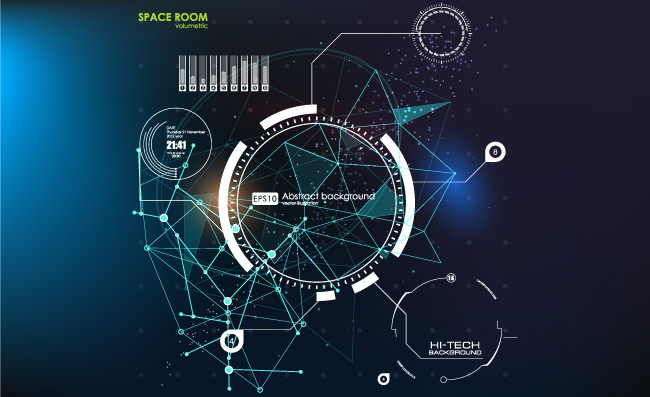 精美几何空间图表背景元素素材