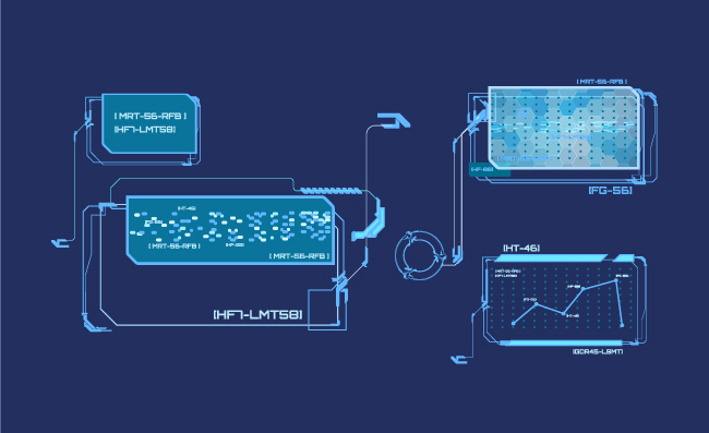 简洁大气科技文本框大数据信息图表矢量素材