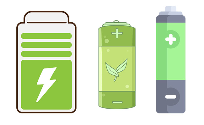 绿色环保电池新能源电池图片素材