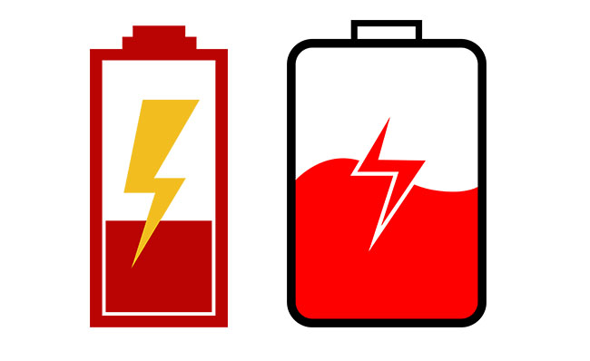 正常使用电池消防安全图标造型设计