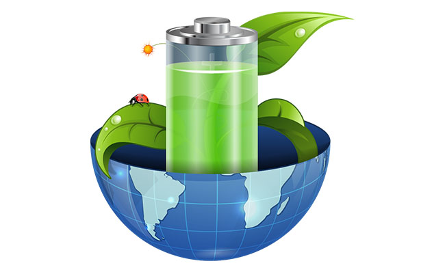 环保电池保护地球主题元素素材