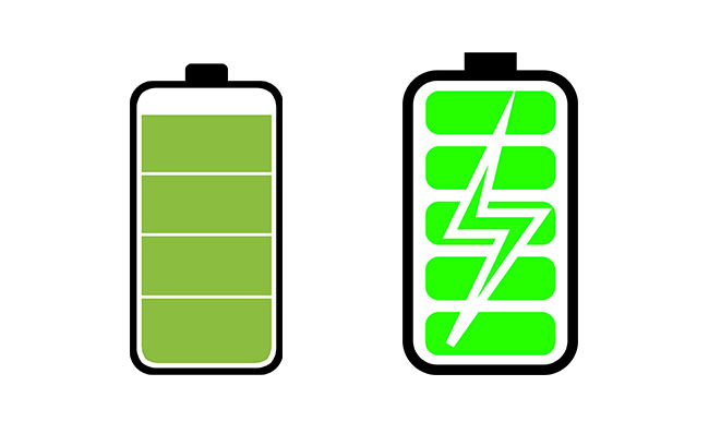2张竖构图电池图标造型设计素材