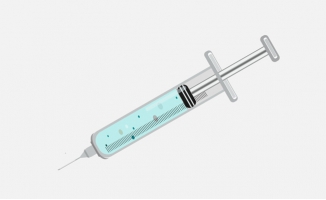 化学注射器卡通插画