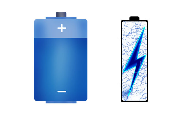 蓝色充电电池png图标素材