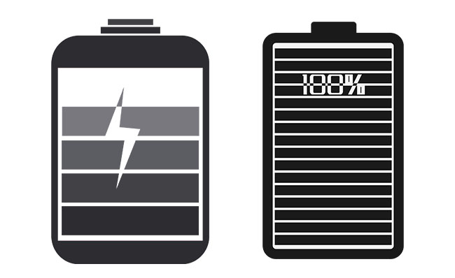 手机充电进度电池图标造型设计素材