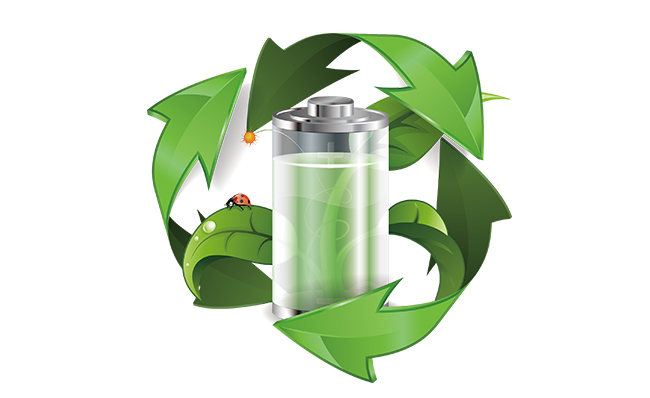 绿色环保电池再利用技术图案素材