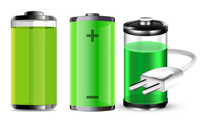 三组充电电池现代新能源建设素材