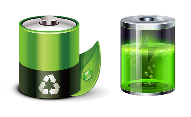 绿色环保电池图标png图片素材