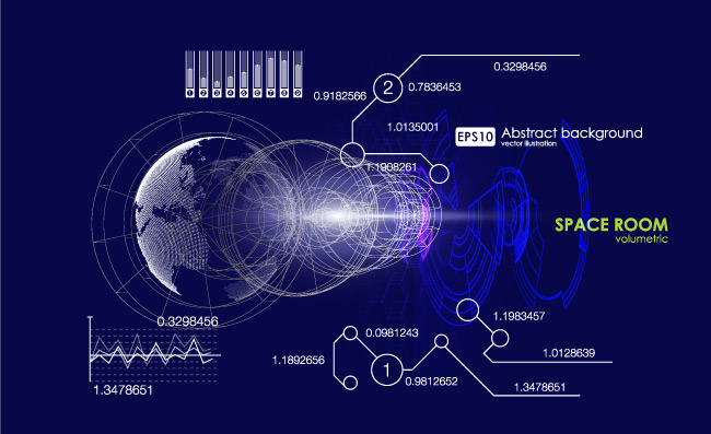 矢量AI科技炫酷图表元素素材