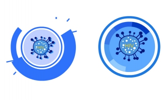 扁平圆圈HIV病毒科普动漫