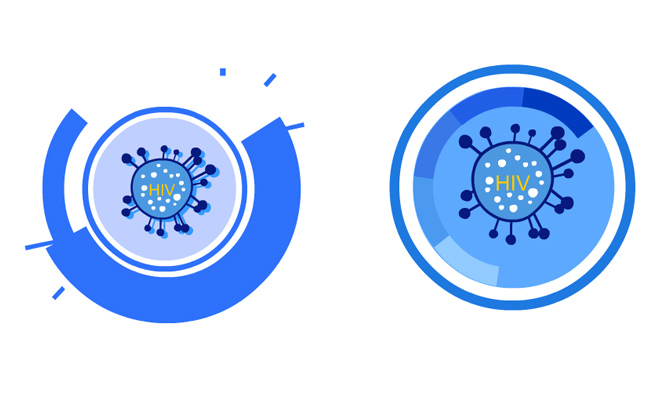 扁平圆圈HIV病毒科普动漫短片制作素材