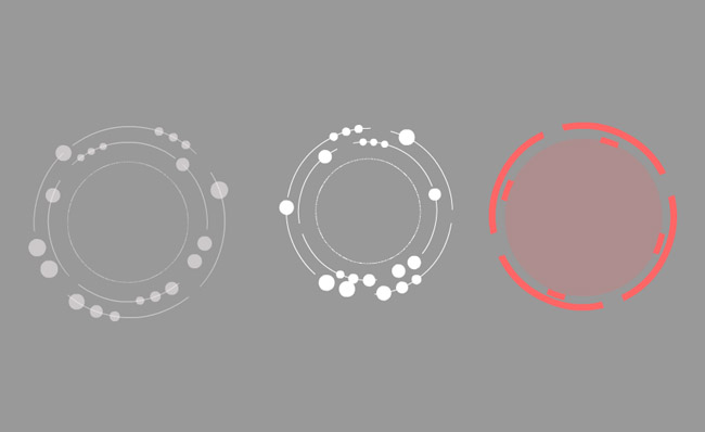 圆圈创意线条圆点特效MG动画素材