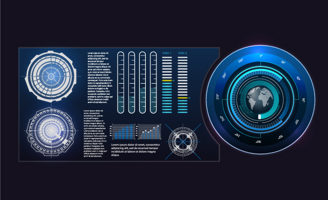 炫酷科技界面矢量素材