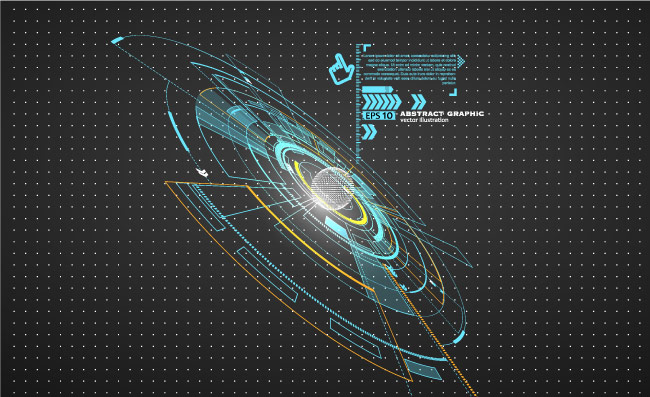 炫酷矢量科技空间简单背景元素素材