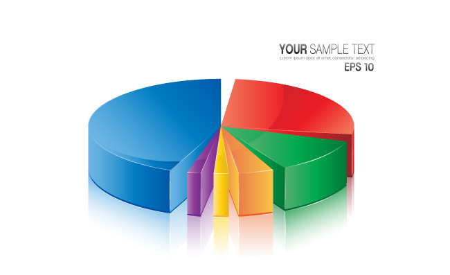 饼状图信息图表矢量图