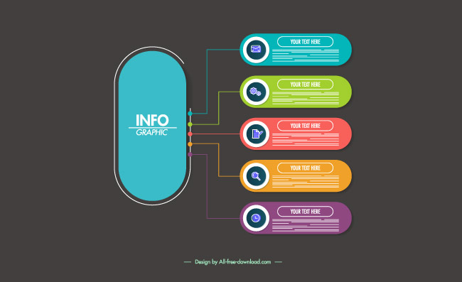 彩色信息图表素材