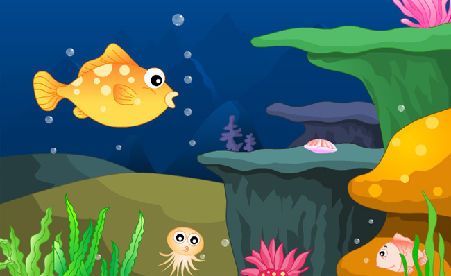 海洋动物海洋主题动画背景素材