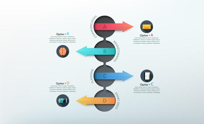 箭头矢量信息标注创意图表素材