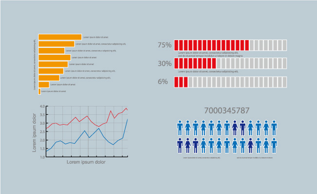 简单数据图表素材